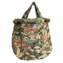 Load image into Gallery viewer, XL Upcycled Granola Girl Goblincore Tapestry Tote Bag Overnight Bag Fringe