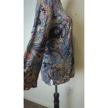 Load image into Gallery viewer, Silk Quite Money Vintage Inspired Paisley Pullover Knit Top Large