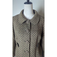 Load image into Gallery viewer, Vintage Inspired Mod Wool Tweed Jacket Blazer Peplum Chunky Buttons Size 4