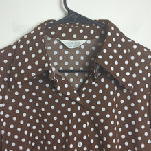 Load image into Gallery viewer, 1970's Vintage Mod Lane Bryant Polkadot Button Down Blouse Women's Size M