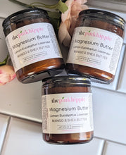 Load image into Gallery viewer, Pre-order Magnesium Butter- with Tallow Essential oils Lemon Eucalyptus and Lavender & Unscented 4 oz BPA Free Plasic -8 oz BPA Free