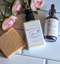 Load image into Gallery viewer, Natural Shine Hair Conditioner 3.4 oz Pump BPA Free Bottle Rosemary Lavender Essential Oils Collection Hair Care