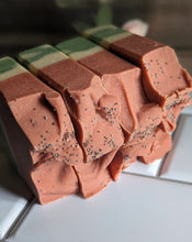 Load image into Gallery viewer, Watermelon Goat Milk & Real Watermelon Juice Soap-5 oz- Watery Melon & Freesia Natural Fragrance