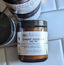 Load image into Gallery viewer, Pure Beeswax Candles - Petroleum free ! Amber Glass 9 oz jars