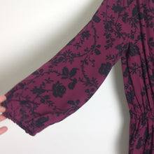 Load image into Gallery viewer, NWT Burgundy & Black Jumper Drawstring Elastic Waist Pockets Women's Small