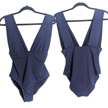Load image into Gallery viewer, J.Crew Plunge V-Neck One Piece Swimsuit Navy Women's Size 8