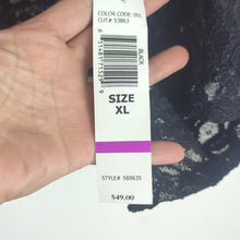 Load image into Gallery viewer, Vintage USA Dead Stock 90s /Y2K Black Lace Sequence Cropped Cardigan Size XL