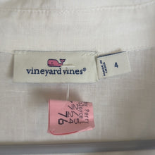 Load image into Gallery viewer, Vineyard Vines Beachy Striped Tunic Button-down Linen Top Women's Medium