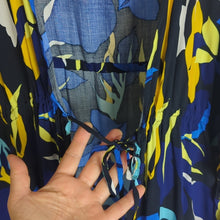 Load image into Gallery viewer, Costal Grandma Tropical Resortwear Maxi Tie Front Cardigan Coverup Women's 2X