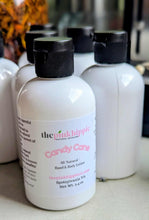 Load image into Gallery viewer, Candy Cane Moisturizing Lotion 3.5 oz & 7.4oz Anti-inflammatory Madder Root Clay Essential oils Peppermint Orange & Cinnamon