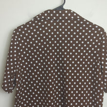 Load image into Gallery viewer, 1970's Vintage Mod Lane Bryant Polkadot Button Down Blouse Women's Size M
