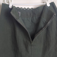 Load image into Gallery viewer, Dinah Crochet Overlay Skirt Khaki Green Women's Size 10