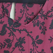 Load image into Gallery viewer, NWT Burgundy & Black Jumper Drawstring Elastic Waist Pockets Women's Small