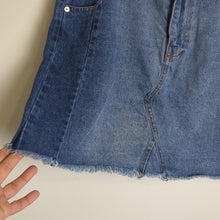 Load image into Gallery viewer, Y2K Altar'd State Denim Mini Skirt Frayed Hem Women's Size Medium