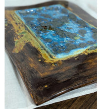 Load image into Gallery viewer, Wabi-Sabi Inspired Studio Pottery Platter Handmade Sculptural Ceramic Art Organic Modern 11x8