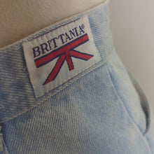 Load image into Gallery viewer, Vintage 80's Bleach Lightwash Denim Pleated Pencil Skirt Women's Size 9/10*