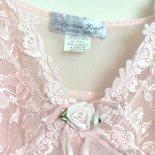 Load image into Gallery viewer, Y2K Vintage Coquette Pink Lace & Embroidered Lingerie Top Women's Size Medium