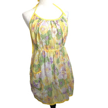 Load image into Gallery viewer, Vintage Retro Mod Floral Apron Lightweight Semi -Sheer S/M