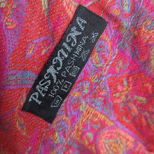 Load image into Gallery viewer, 100% Cashmere Boho Shaw Scarf Coverup Tassels Floral Paisley One Size