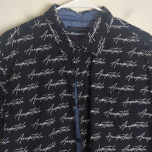 Load image into Gallery viewer, NWOT Logo All-Over Print Aeropostale Button Down Shirt Men's Size XL
