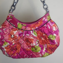Load image into Gallery viewer, Vintage NWOT Rose Eleanor Shoulder Silk Bag Resin Chain Strap Pink