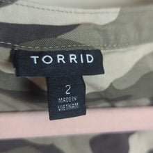 Load image into Gallery viewer, Mini Challis Zip-Front Shirt Dress Camp Women's Size 2X