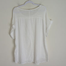 Load image into Gallery viewer, Made In Italy 100% Linen Pullover Top Semi-Sheer Women's Size 2X