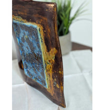 Load image into Gallery viewer, Wabi-Sabi Inspired Studio Pottery Platter Handmade Sculptural Ceramic Art Organic Modern 11x8