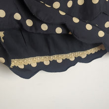 Load image into Gallery viewer, Festival Scalloped Polkadot Mini Skirt Cotton & Silk Women's Size 4