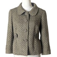Load image into Gallery viewer, Vintage Inspired Mod Wool Tweed Jacket Blazer Peplum Chunky Buttons Size 4