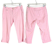 Load image into Gallery viewer, Lauren Ralph Lauren Black Label Petite Capri Pink Plaid Pants 2P*
