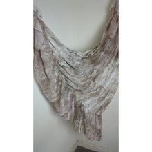 Load image into Gallery viewer, Whimsical Fairycore Maxi Dress Gold Shimmer Asymmetrical Ruffles Women's M