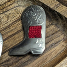 Load image into Gallery viewer, Vintage Western Button Covers Southwestern Wolf Heart Cowboy Boot