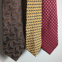 Load image into Gallery viewer, 3 Silk Tie Bundle Paisley , Polkadot, Scalloped