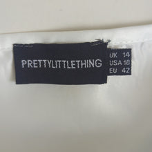 Load image into Gallery viewer, Pretty Little Thing White Corset Top Metal Clasp Closure Women's Size 10