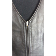 Load image into Gallery viewer, Vintage 90s Lambskin Leather Zip-Up Vest Black Biker Goth Women's Medium
