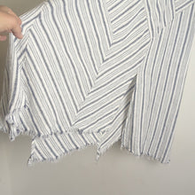 Load image into Gallery viewer, Handkerchief Fringe Hem Midi Assemetrical Linen Viscose Skirt Women's Size L