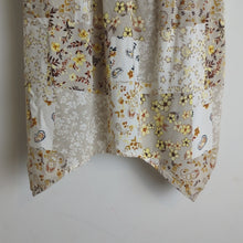 Load image into Gallery viewer, Y2K Baby Doll Top With Handkerchief Hemline Patchwork Print Smocked Large(11-13)