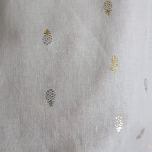 Load image into Gallery viewer, Shimmering Pineapple Novelty Pop Over Cropped Top Ruffles Women's Size M