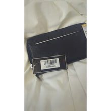 Load image into Gallery viewer, NWT Textured Black Leather RFID Data Safe Wallet Pink Interior