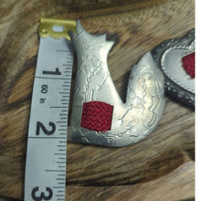 Load image into Gallery viewer, Vintage Western Button Covers Southwestern Wolf Heart Cowboy Boot
