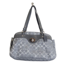 Load image into Gallery viewer, Coach F16542 Penelope Gray Signature Canvas Turnlock Satchel Tote