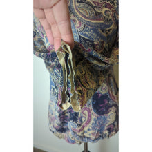 Load image into Gallery viewer, Silk Quite Money Vintage Inspired Paisley Pullover Knit Top Large