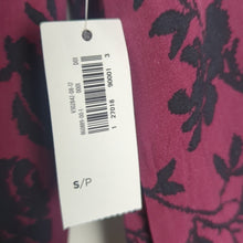 Load image into Gallery viewer, NWT Burgundy & Black Jumper Drawstring Elastic Waist Pockets Women's Small