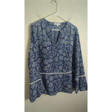 Load image into Gallery viewer, Fairycore Lightweight Chambray Pullover Top Bell Sleeves Women's L