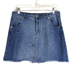 Load image into Gallery viewer, Y2K Altar'd State Denim Mini Skirt Frayed Hem Women's Size Medium