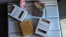 Load image into Gallery viewer, Peppermint Mocha Latte Soap 4.5 oz Goat Milk & Organic Coffee Exfoliation Peppermint
