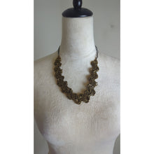 Load image into Gallery viewer, Vintage Art Deco Gold Tone Braided Beaded Necklace.
