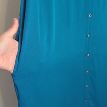 Load image into Gallery viewer, Ambernoon II UPF 30 Maxi Button Down Viscose Shirt Dress Pockets Women's 1X
