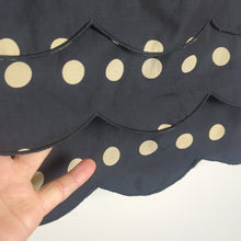 Load image into Gallery viewer, Festival Scalloped Polkadot Mini Skirt Cotton &amp; Silk Women's Size 4
